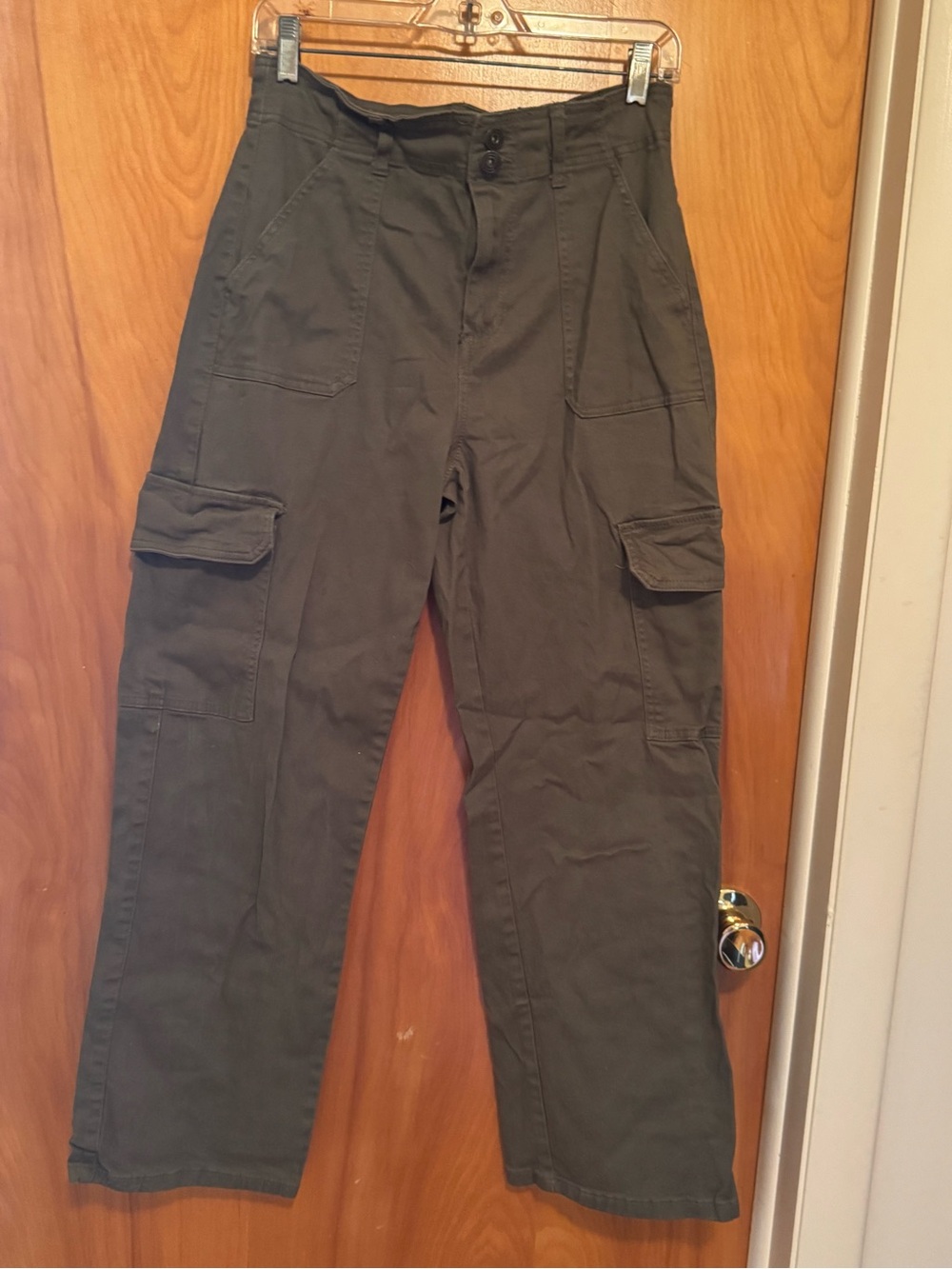 RE Generation by Celebrity Pink Relaxed Cargo Pants 13/31 Olive Green Utility
